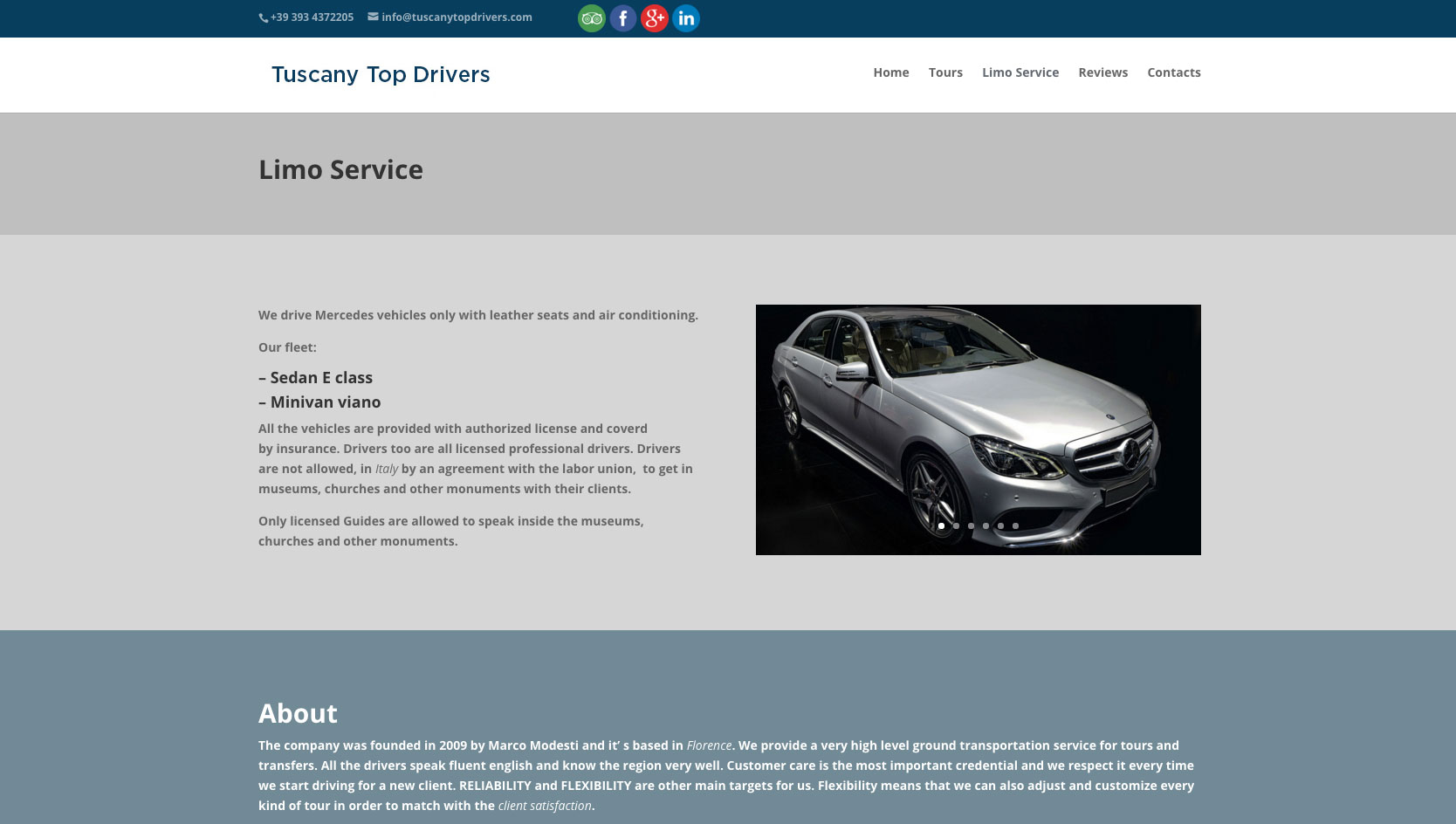 Tuscany Top Drivers Homepage